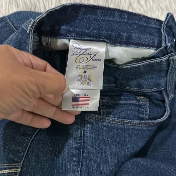 NYDJ women’s lift tuck blue denim stretchy jeans size 4 petite - Picture 7 of 10